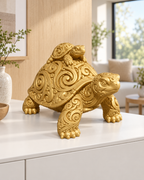 Schildkröte mit Baby Ornament - Gold gedruckt Wohnzimmer