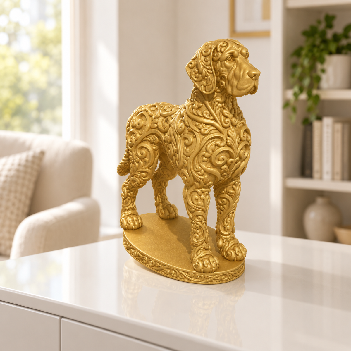 Deutsche Dogge Ornament - Gold gedruckt Wohnzimmer