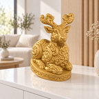 Liegendes Rentier Ornament - Gold gedruckt Wohnzimmer