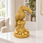 Tukan auf Baumstumpf Ornament - Gold gedruckt Wohnzimmer