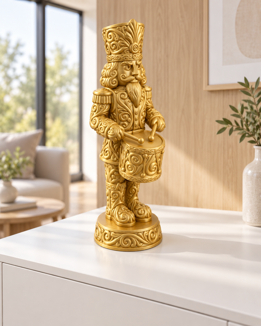Nussknacker Trommler Ornament - Gold gedruckt Wohnzimmer