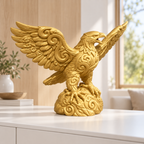 Adler mit Schwingen Ornament - Gold gedruckt Wohnzimmer