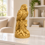 Ara auf Baumstumpf Ornament - Gold gedruckt Wohnzimmer