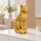 Sitzender Puma Ornament - Gold gedruckt Wohnzimmer