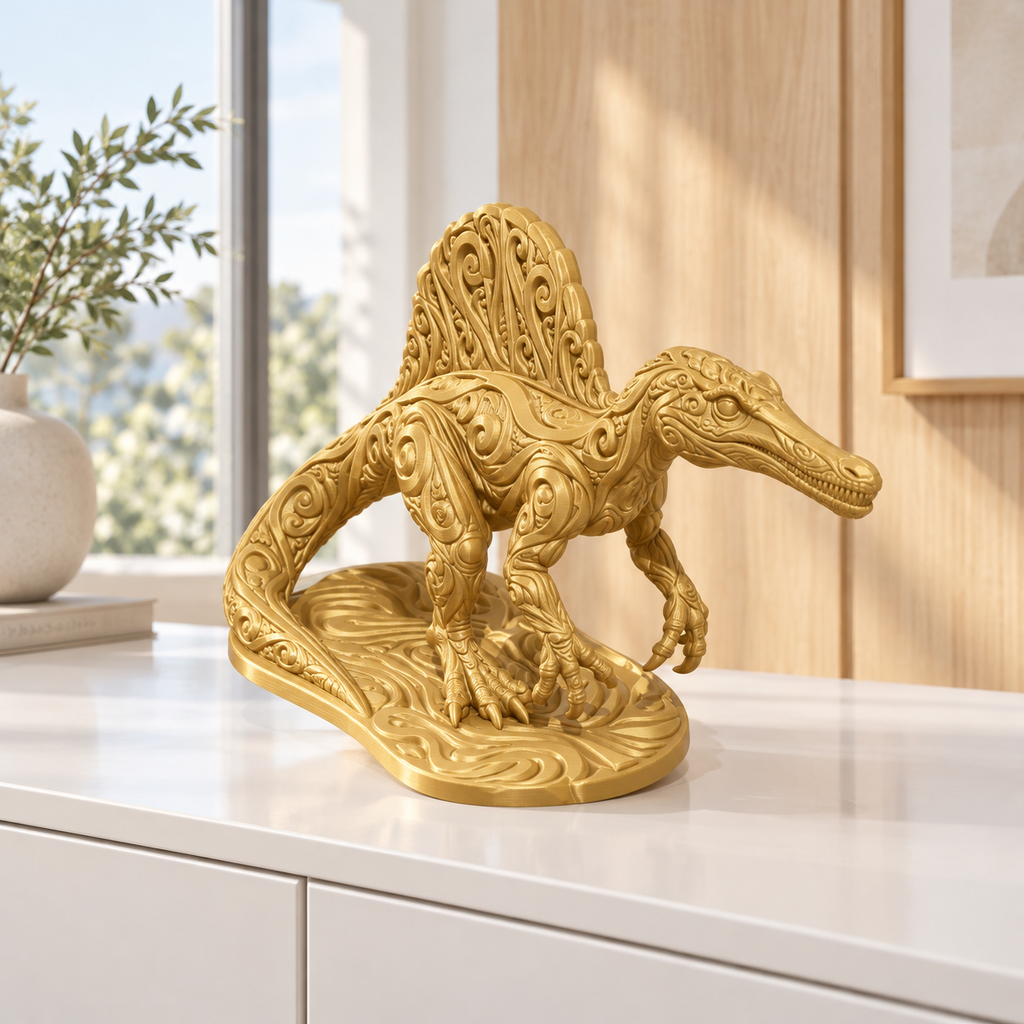 Spinosaurus Ornament - Gold gedruckt Wohnzimmer