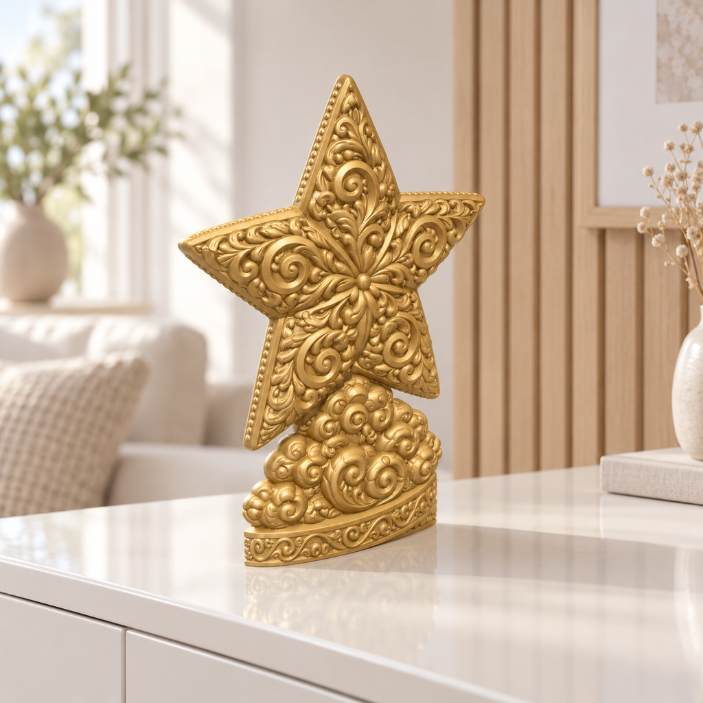 Stern von Bethlehem Ornament - Gold gedruckt Wohnzimmer
