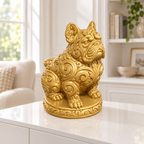 Französische Bulldogge Ornament - Gold gedruckt Wohnzimmer