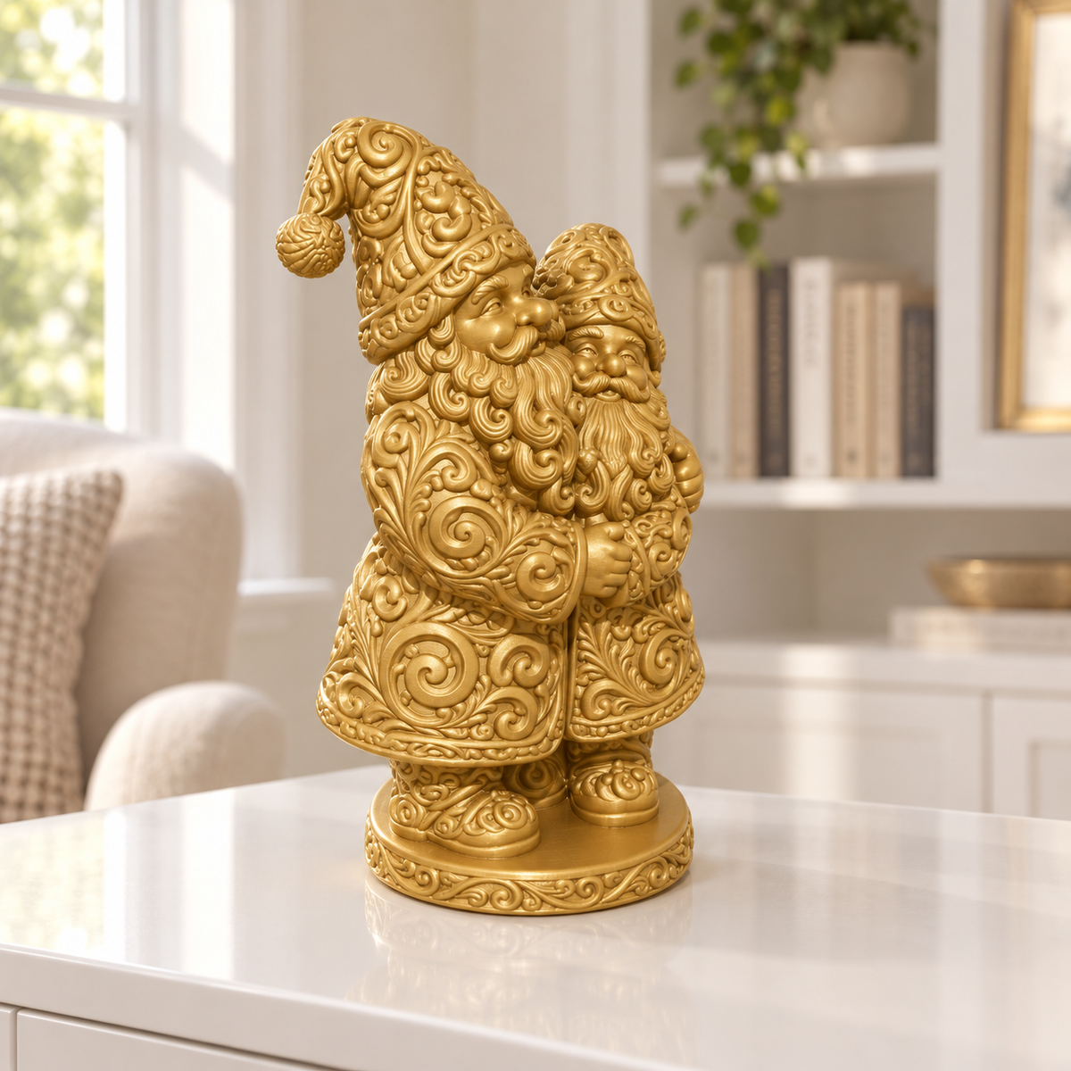 Wichtelpaar Ornament - Gold gedruckt Wohnzimmer