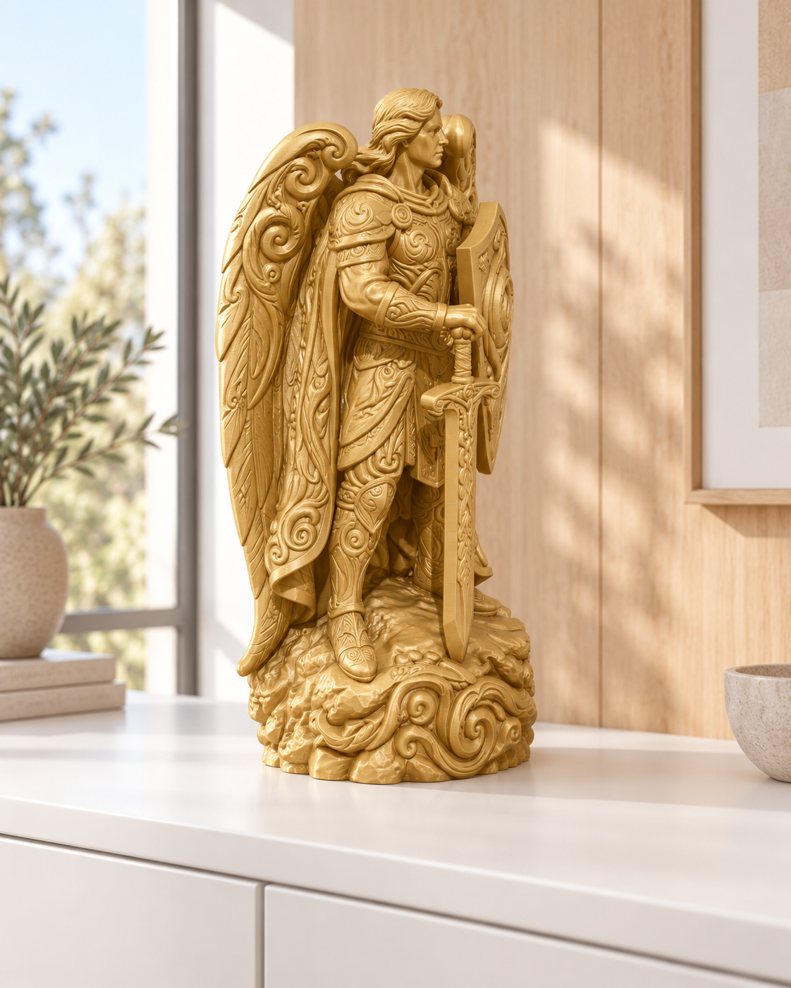 Erzengel Ornament - Gold gedruckt Wohnzimmer