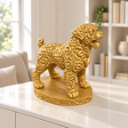 Rottweiler bellend Ornament - Gold gedruckt Wohnzimmer