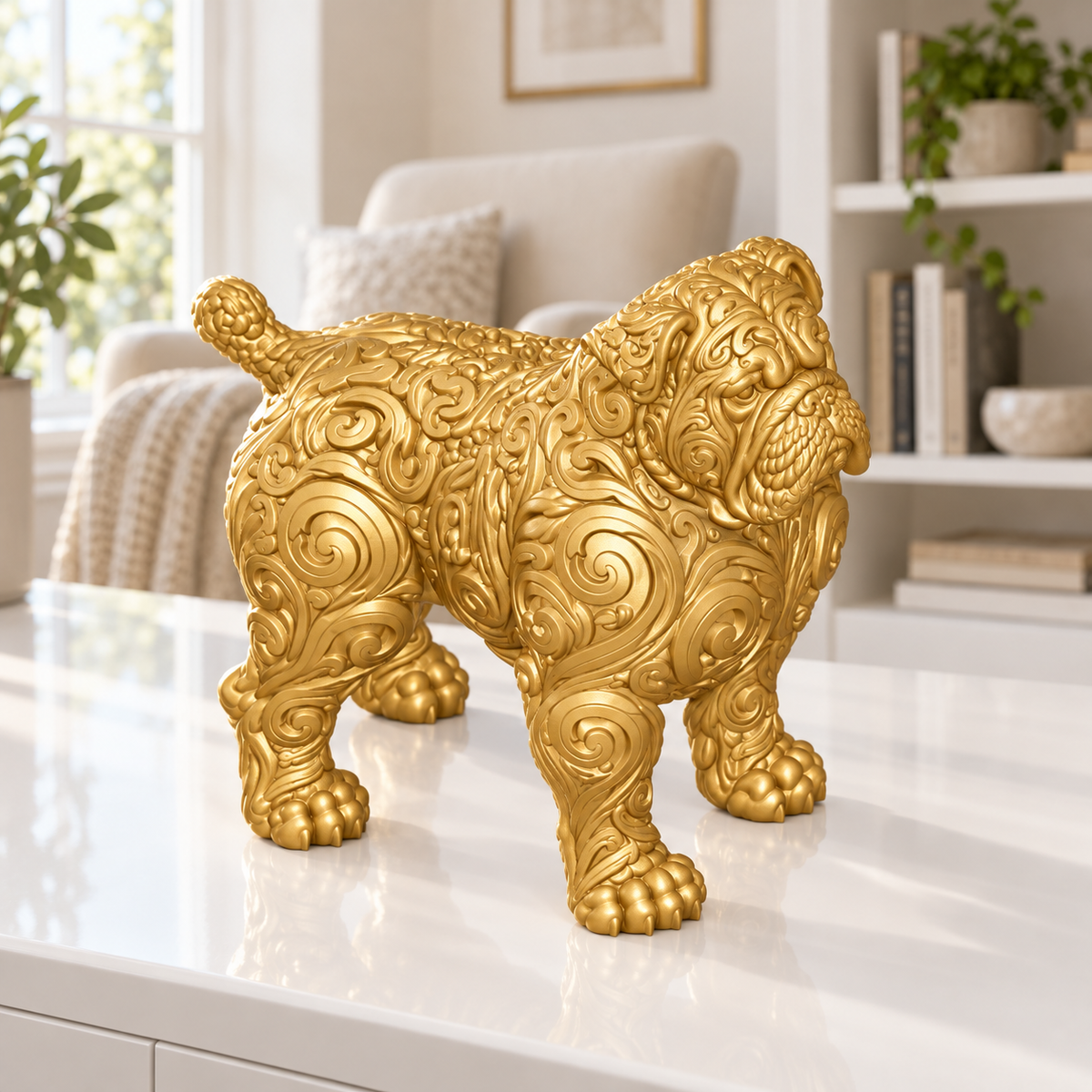 Boerboel Ornament - Gold gedruckt Wohnzimmer