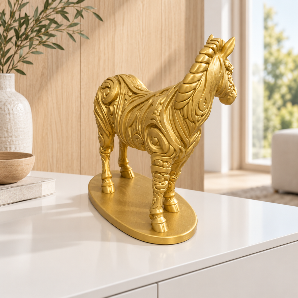 Zebra Ornament - Gold gedruckt Wohnzimmer