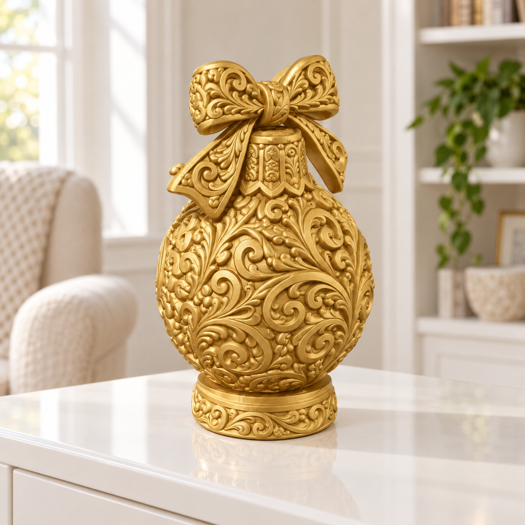 Christbaumkugel Ornament - Gold gedruckt Wohnzimmer