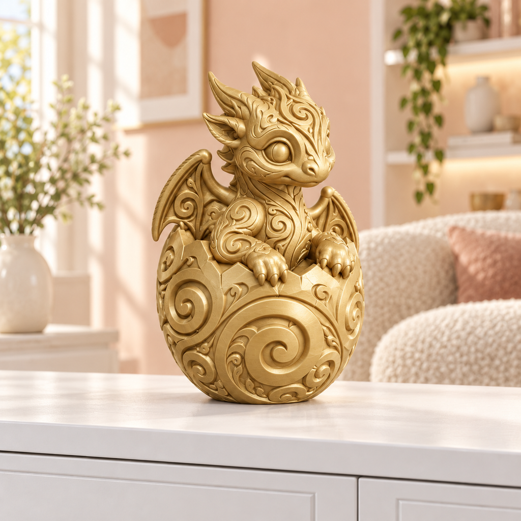 Babydrache Ornament - Gold gedruckt Wohnzimmer