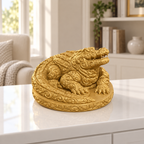 Krokodil Ornament - Gold gedruckt Wohnzimmer