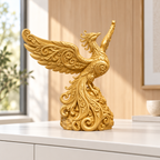 Phönix mit Schwingen Ornament - Gold gedruckt Wohnzimmer