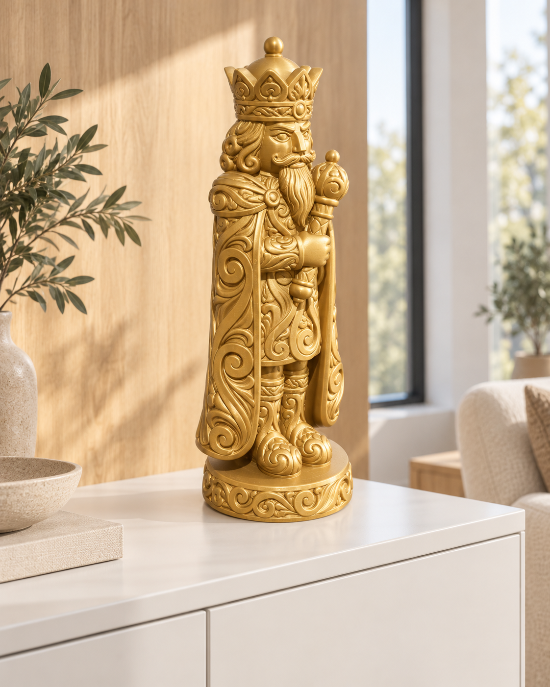Nussknacker König Ornament - Gold gedruckt Wohnzimmer