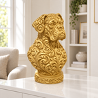Boxer-Büste Ornament - Gold gedruckt Wohnzimmer