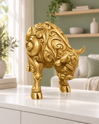 Stier Ornament - Gold gedruckt Wohnzimmer