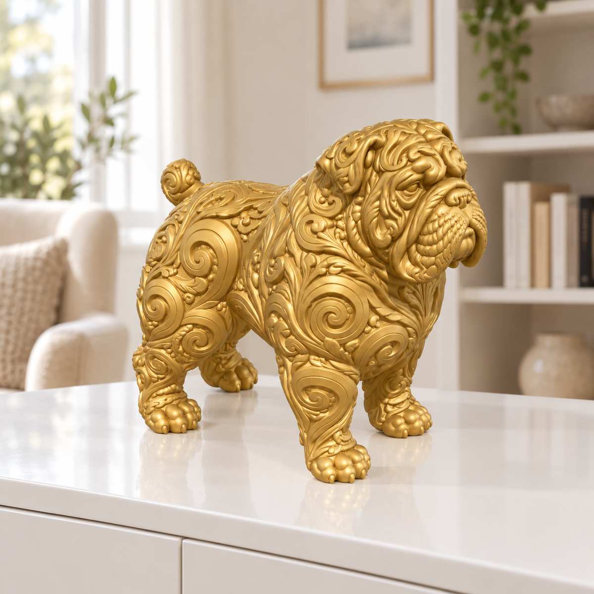 Mastino Napoletano Ornament - Gold gedruckt Wohnzimmer
