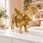 Elch Ornament - Gold gedruckt Wohnzimmer