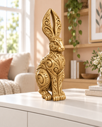 Hase Ornament - Gold gedruckt Wohnzimmer