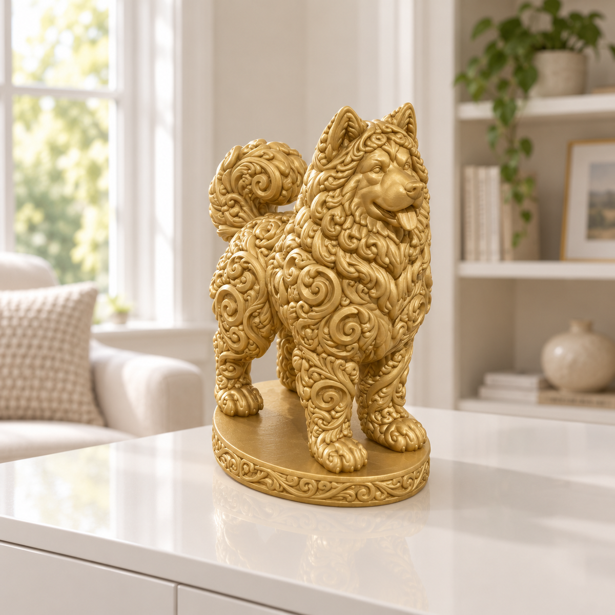 Alaskan Malamute Ornament - Gold gedruckt Wohnzimmer