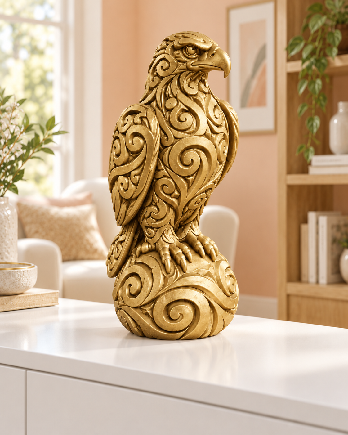 Adler Ornament - Gold gedruckt Wohnzimmer