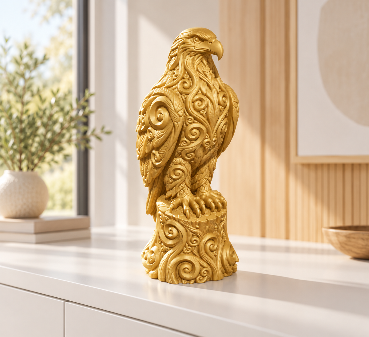 Weißkopfseeadler Ornament - Gold gedruckt Wohnzimmer