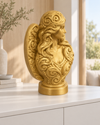 Engelbüste Ornament - Gold gedruckt Wohnzimmer