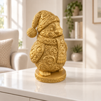 Pinguin mit Mütze Ornament - Gold gedruckt Wohnzimmer
