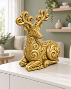 Hirsch Ornament - Gold gedruckt Wohnzimmer