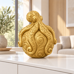 Krake auf Kugel Ornament - Gold gedruckt Wohnzimmer