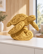 Meeresschildkröte Ornament - Gold gedruckt Wohnzimmer