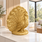 Pfau Ornament - Gold gedruckt Wohnzimmer
