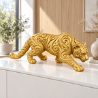 Schleichender Tiger Ornament - Gold gedruckt Wohnzimmer