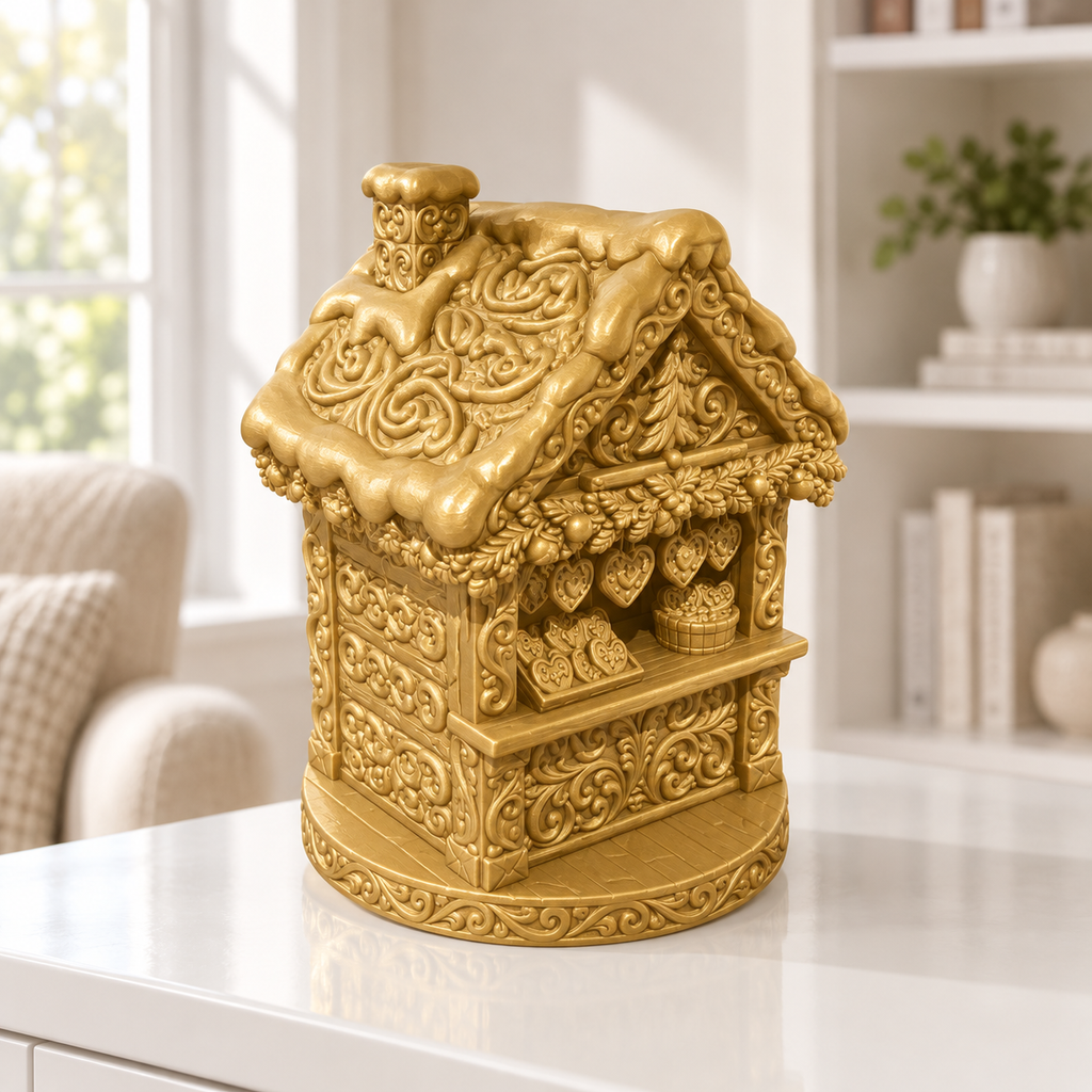 Weihnachtsmarkthütte Ornament - Gold gedruckt Wohnzimmer