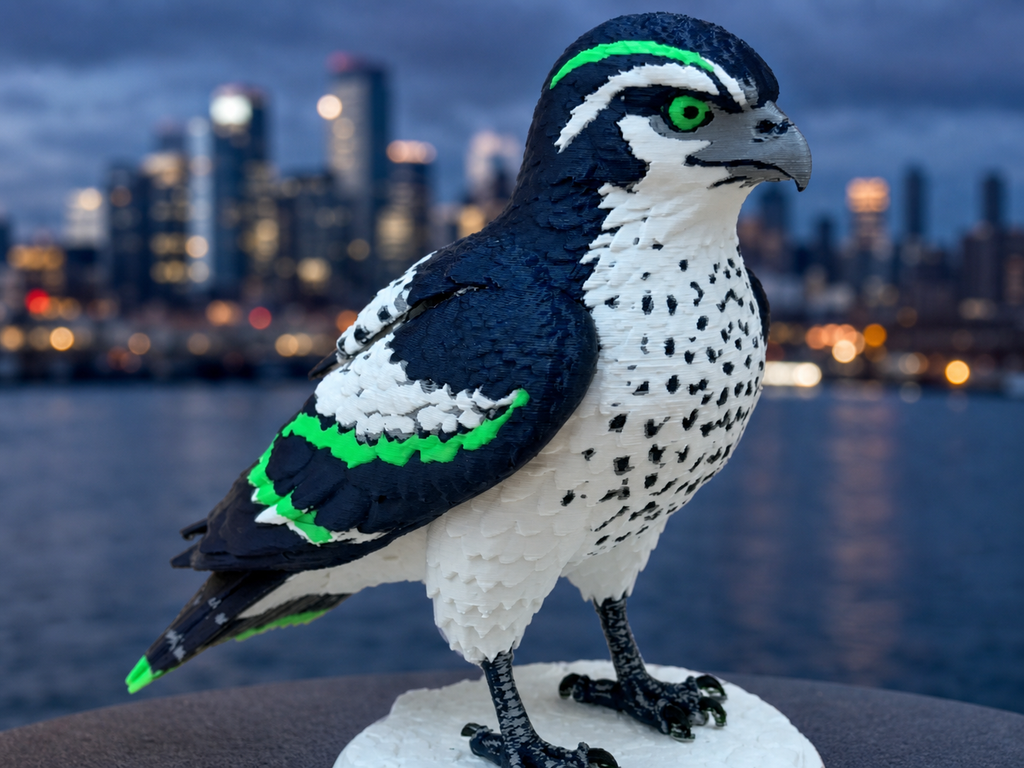 Seattle Sea Hawk – freistehende Greifvogel-Skulptur FehnFactory