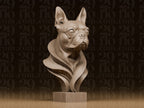 5 moderne Hundebüsten – Yorkshire Terrier, Dackel, Rottweiler, Boston Terrier & Deutscher Schäferhund FehnFactory