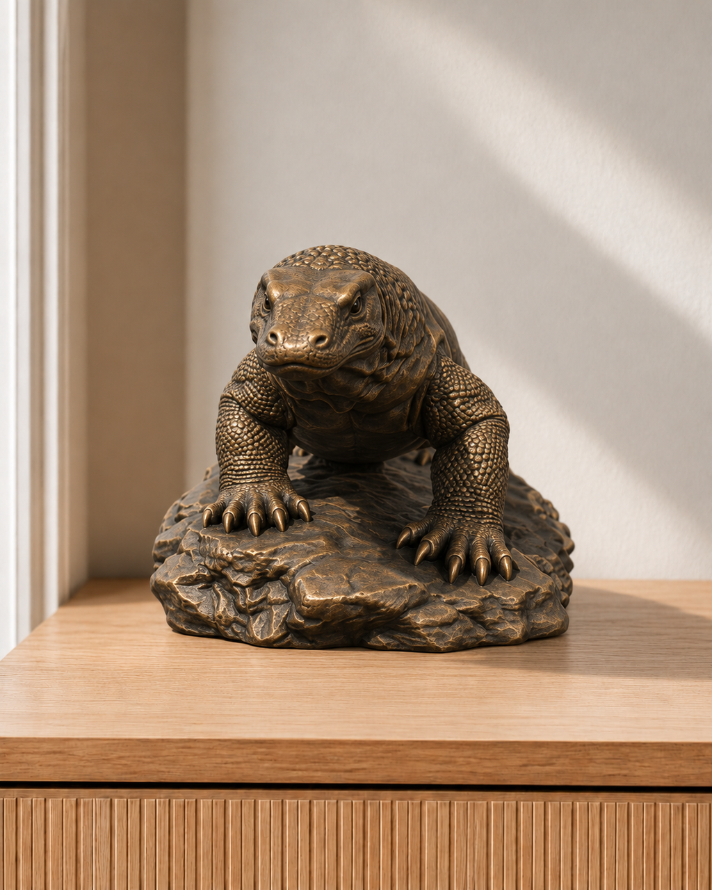 Komodowaran – 08 handbemalt bronze