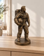 Astronaut mit Helm - 08-handbemalt-bronze