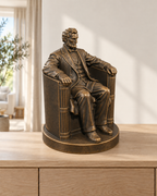 Abraham Lincoln sitzend - 08-handbemalt-bronze