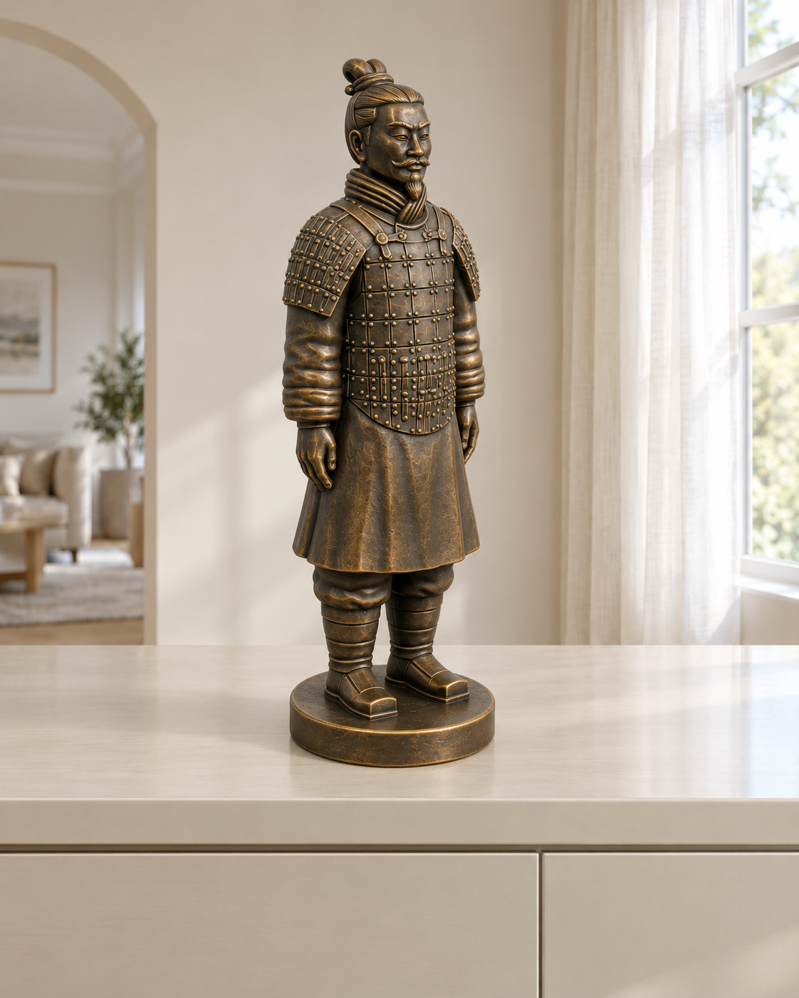 Terrakotta-Krieger – Bronze – handbemalt