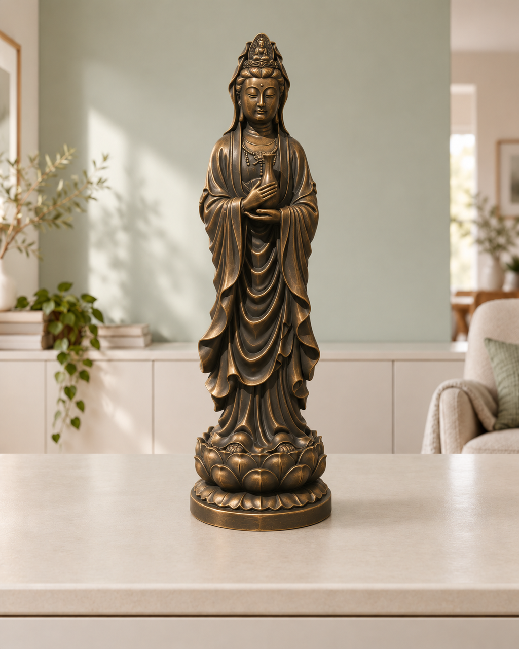 Guanyin – 08 handbemalt bronze