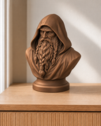 Odin – nordische Büste – 08 handbemalt bronze