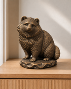 Marderhund Tanuki – 08 handbemalt bronze