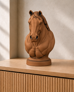 Quarter Horse – Pferdebüste – 08 handbemalt bronze