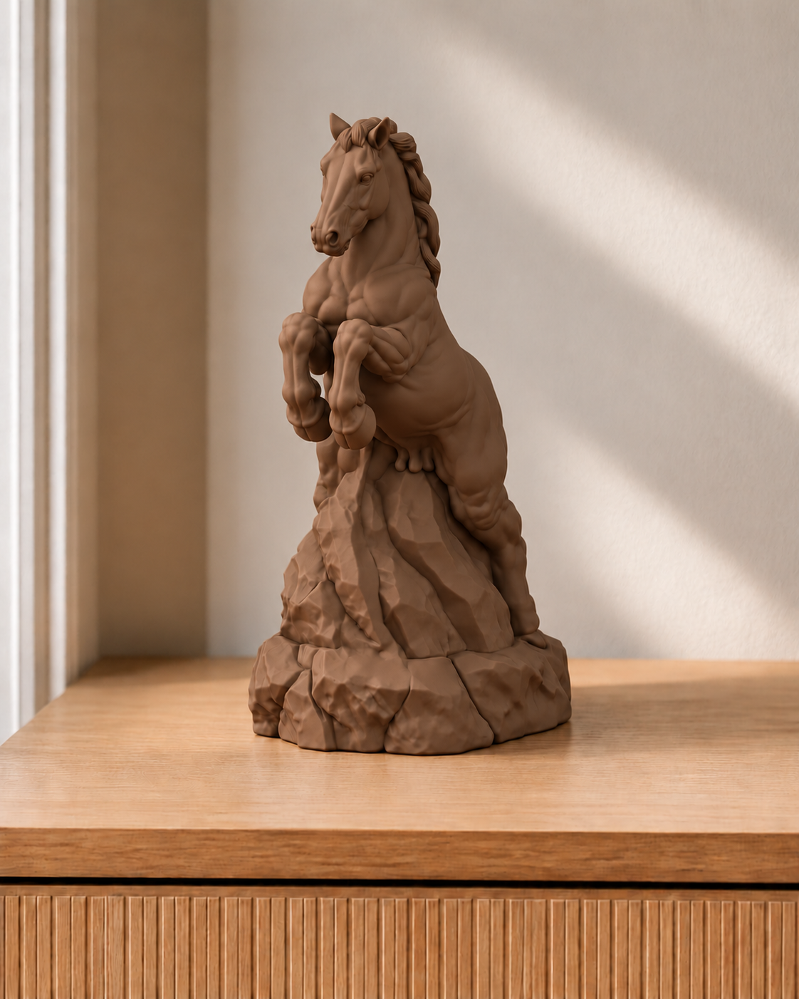 Pferd steigend – Pferdefigur – 08 handbemalt bronze