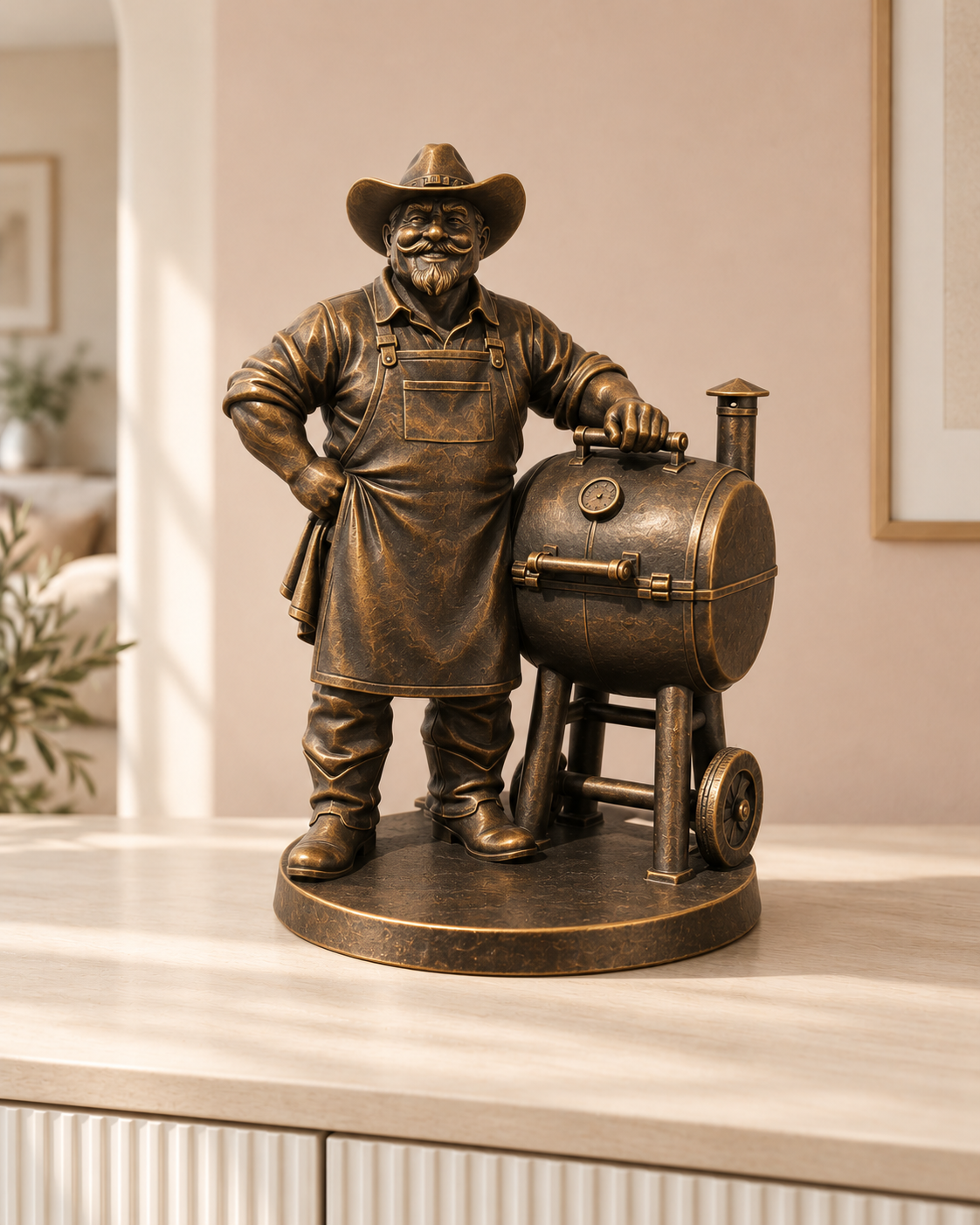 BBQ-Grillmeister Texas – 08 handbemalt bronze
