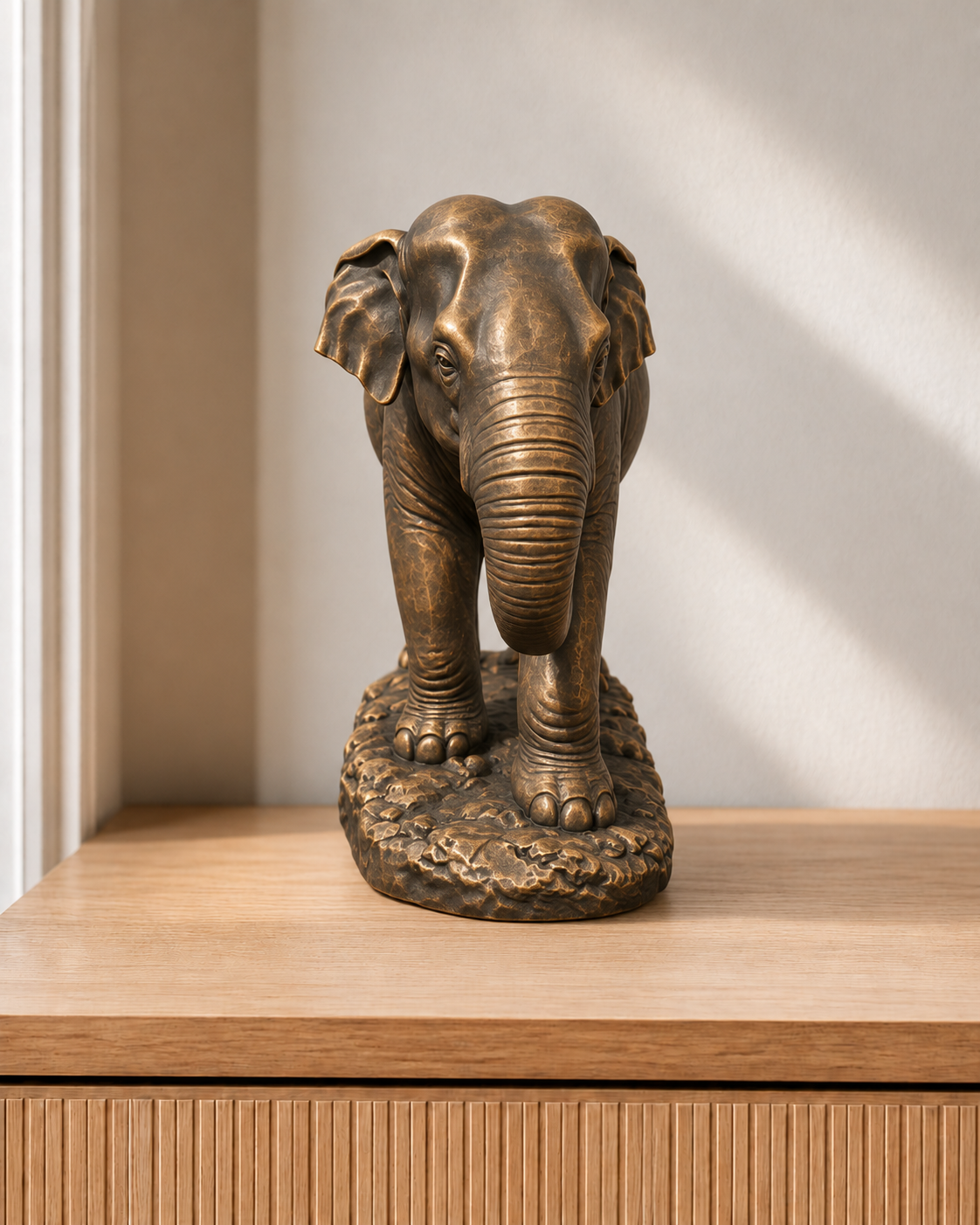 Asiatischer Elefant – 08 handbemalt bronze